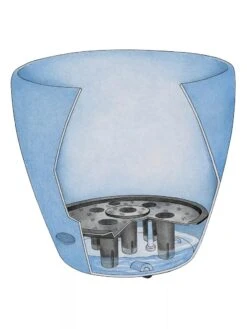 Viva Round Self-Watering Rolling Planter, 17.25” Diameter -Flowerpot Discount Store 39325 002