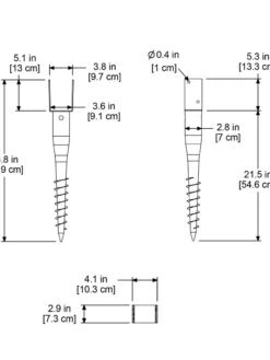 No-Dig Ground Screw For Mailpost -Flowerpot Discount Store 8587086 02V tif