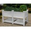 Cambridge Elevated Planter With Extension -Flowerpot Discount Store 8588171 01v cambridge white vinyl elevated planter with extension