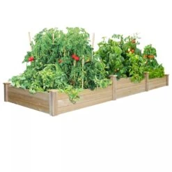 Pine Raised Garden Bed, 2'x4'x10.5" High -Flowerpot Discount Store 8588181 01V tif