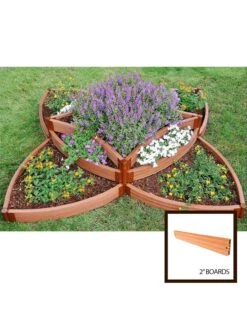 Classic Sienna Versailles Sunburst Raised Garden Bed With 2" Boards