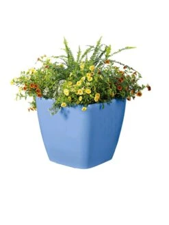 Viva Square Self-Watering Rolling Planter, 14" Diameter -Flowerpot Discount Store 8589777BL 6080 tif