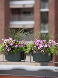 Self-Watering Saddle Railing Planter, 16" -Flowerpot Discount Store 8592175GR 2430 tif