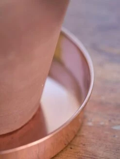 Extra Small Round Copper Plant Tray, 8" -Flowerpot Discount Store 8593528 4529 tif