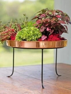 Large Round Copper Plant Tray, 14" -Flowerpot Discount Store 8593567 4636 tif