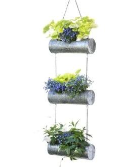 Galvanized Hanging Triple Planter 15 Galvanized Hanging Triple Planter -Flowerpot Discount Store 8595213 6967 tif