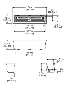 Valencia Window Box, 3' 11 Valencia Window Box, 3' -Flowerpot Discount Store 8596436 18V tif
