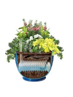 Mazzano Self-Watering Planters -Flowerpot Discount Store 8596570 SWMazzano19 Blue art tif