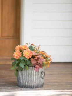 Galvanized Ribbed Planters -Flowerpot Discount Store 8597434 1695 tif