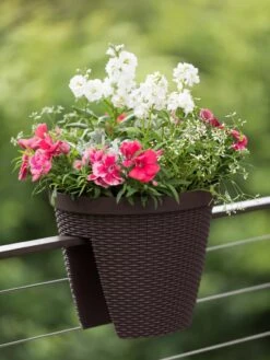 Weave Round Railing Planter, 11" -Flowerpot Discount Store 8598370 8584 tif