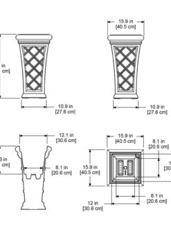 Carolina Self-Watering Tall Planter, 28" -Flowerpot Discount Store 8598645 11V tif