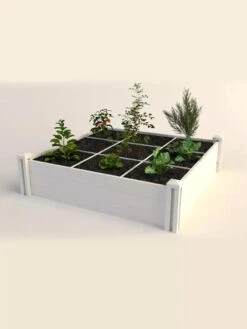 Raised Garden Bed With Grow Grid, 4' X 4' -Flowerpot Discount Store 8599291 02V