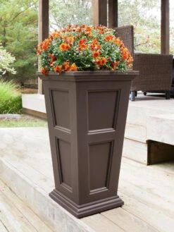 Fairfield Self-Watering Tall Patio Planters, 34” -Flowerpot Discount Store 8600109 03V tif
