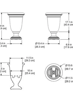Ellington Self-Watering Urn Planter, 24" 17 Ellington Self-Watering Urn Planter, 24" -Flowerpot Discount Store 8600110 11V tif