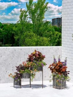 Galvanized Grow Bag Triple Planters With Stand -Flowerpot Discount Store 8609180 0344 tif