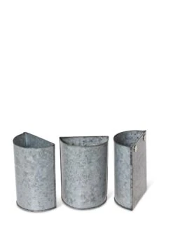 Mini Magnetic Galvanized Planter Pockets, Set Of 3 -Flowerpot Discount Store 8609216 8714 tif