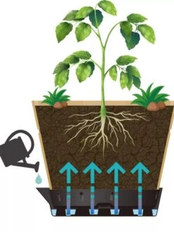 VegTrug® Build-a-Barrel Wooden Planter With Self-Watering Reservoir Tray, 18" -Flowerpot Discount Store 8610253 05V tif