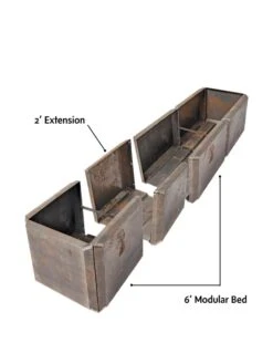 Corten Steel Modular Raised Bed, 2'x6' -Flowerpot Discount Store 8610701 4010 tif