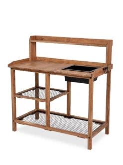 Dynamic Acacia Potting Bench With Soil Reservoir 15 Dynamic Acacia Potting Bench With Soil Reservoir -Flowerpot Discount Store 8611009 002
