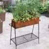 Rectangular Corten Planter And Stand -Flowerpot Discount Store 8611028 9159 tif