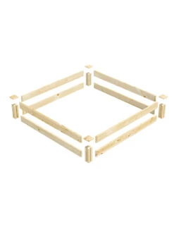 Pine Raised Garden Beds, 4'x4' -Flowerpot Discount Store 8612249 01v