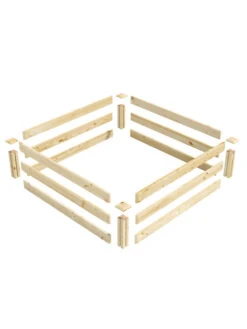 Pine Raised Garden Beds, 4'x4' -Flowerpot Discount Store 8612250 01v