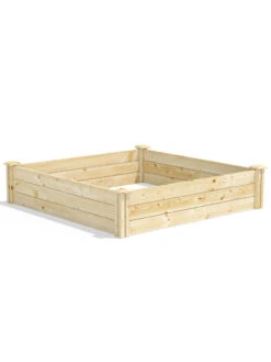 Pine Raised Garden Beds, 4'x4' -Flowerpot Discount Store 8612250 03v