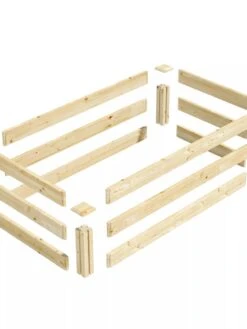 Pine Raised Garden Bed, 2'x4'x10.5" High -Flowerpot Discount Store 8612256 01V jpg