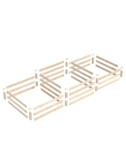 Tall 2-Tier Pine Raised Garden Bed, 4'x12' -Flowerpot Discount Store 8612258 01v