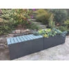 Nice Aluminum Trough Planters With Bench Top, 16"High -Flowerpot Discount Store 8612377 01v 1