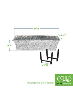 Achla Designs Handrail Flowerbox Bracket Kit For Rail -Flowerpot Discount Store 8612884 02v