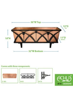 Achla Designs Rockwood Window Box 13 Achla Designs Rockwood Window Box -Flowerpot Discount Store 8612918 03v