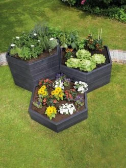 Modular Hexagon Raised Bed Kit, 28.5" -Flowerpot Discount Store 8614244 04V 1