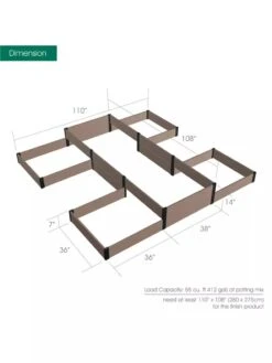 Terraced H-Shape Garden Bed -Flowerpot Discount Store 8614260 03V 3 4