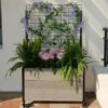 Mobile Deep Trough Planter With Trellis -Flowerpot Discount Store 8614265 05V mobile deep trough planter with trellis