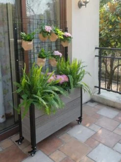 Mobile Deep Trough Planter With Trellis 8 Mobile Deep Trough Planter With Trellis -Flowerpot Discount Store 8614265 06V