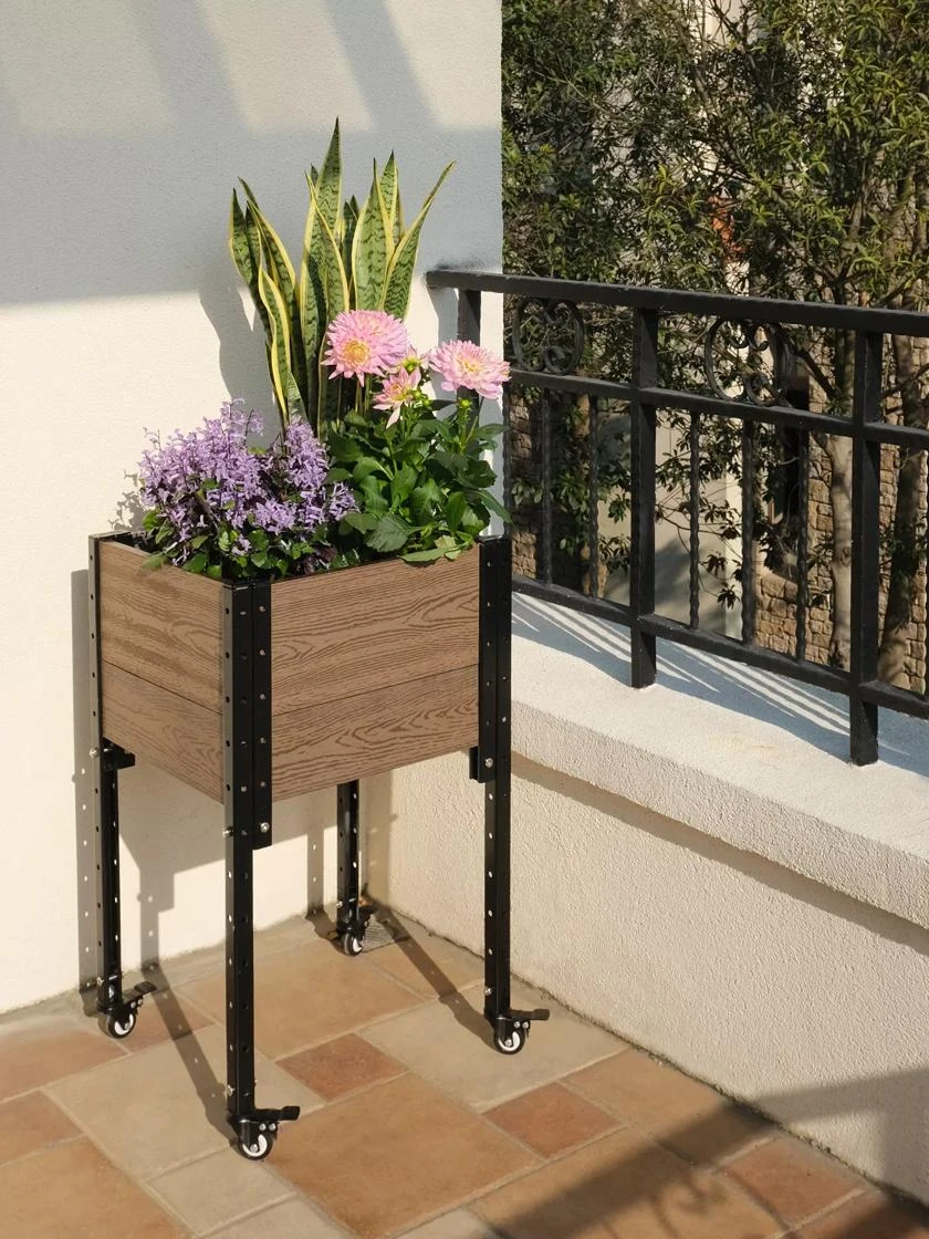Mobile Elevated Corner Planter 3 Mobile Elevated Corner Planter